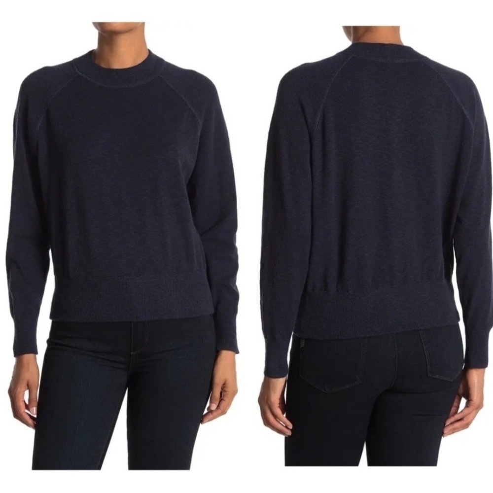 Madewell Mock Neck Raglan Sleeve Sweatshirt